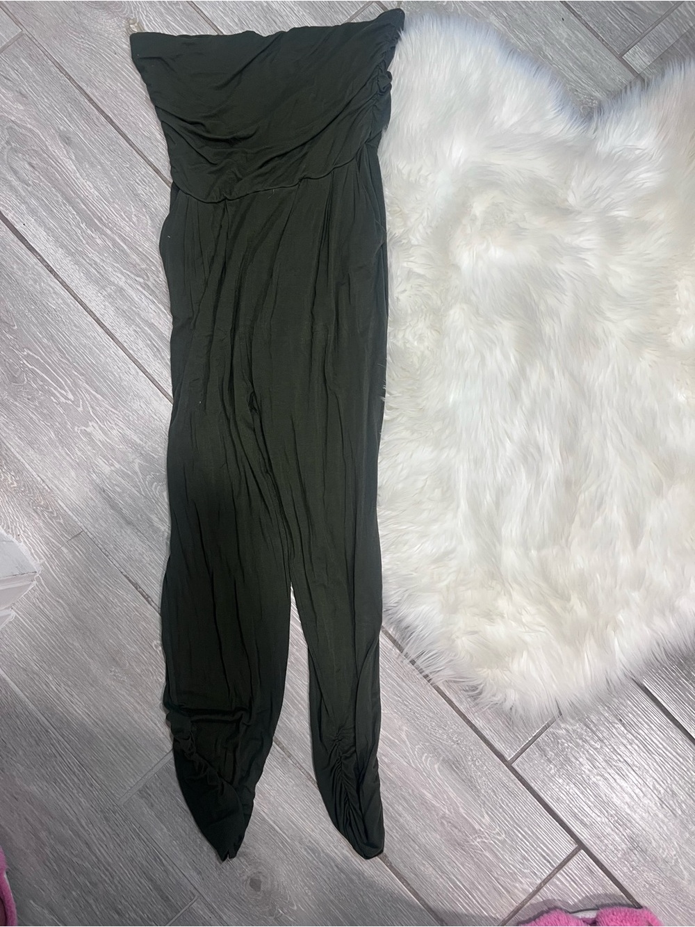 Fashion Nova Isabelle Tube Jumpsuit - Olive
